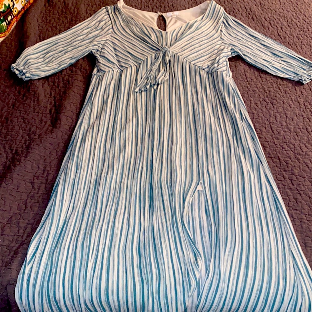 Ankle length striped dress